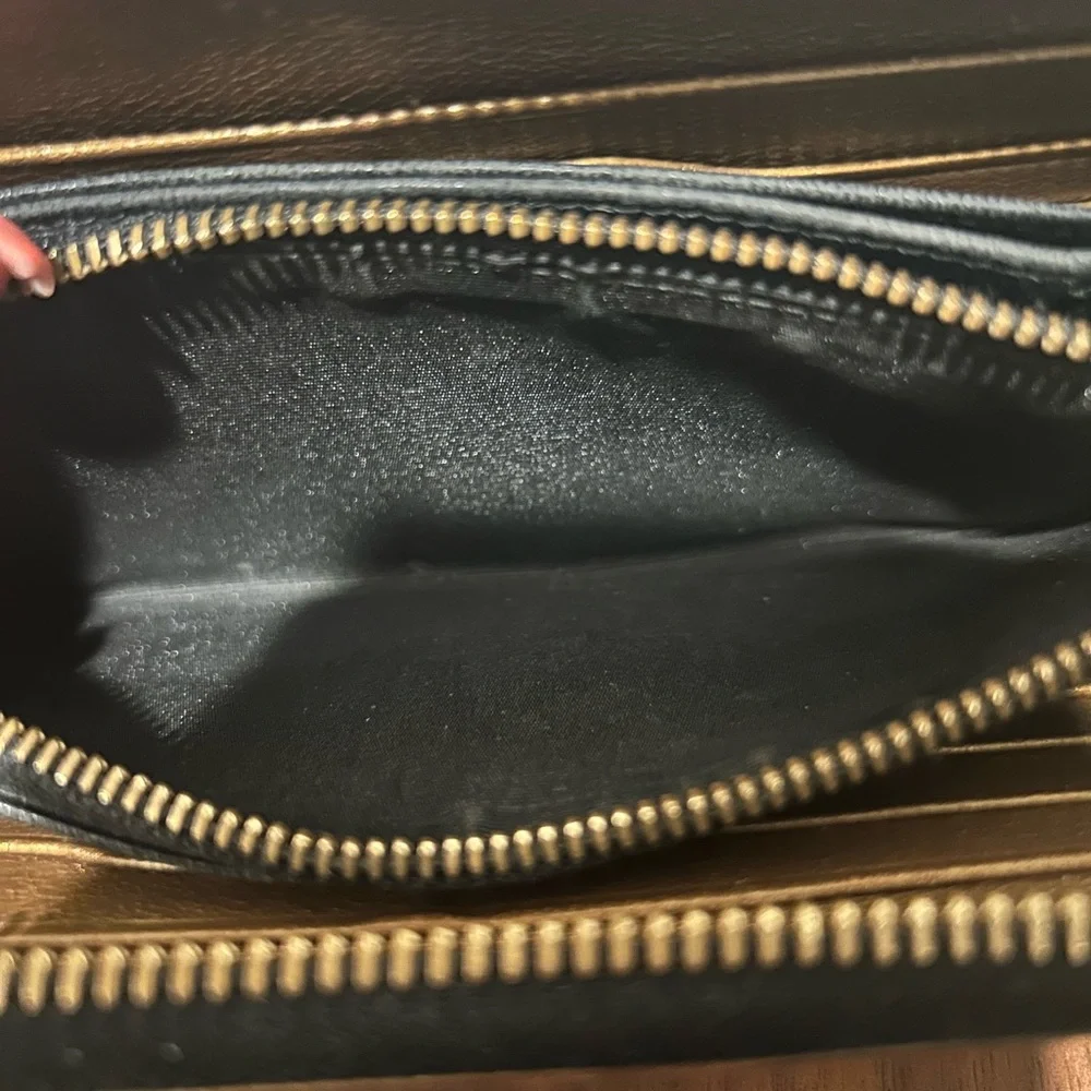 Loewe Metallic Gold Zip Wallet